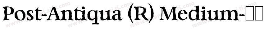 Post-Antiqua (R) Medium字体转换